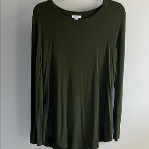 Daily Ritual Long-Sleeve Crew Neck Forest green Tunic